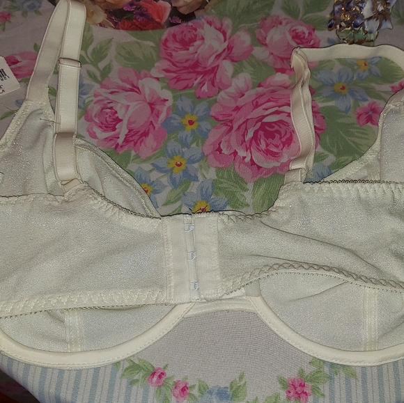 White Shimmer Bra New 36D - Picture 4 of 6